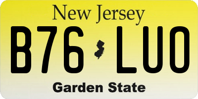 NJ license plate B76LUO