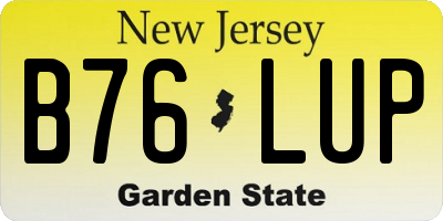 NJ license plate B76LUP