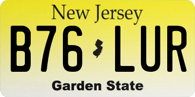 NJ license plate B76LUR