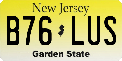 NJ license plate B76LUS