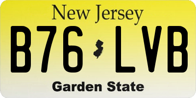 NJ license plate B76LVB