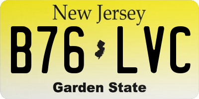 NJ license plate B76LVC