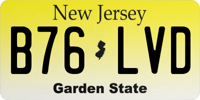NJ license plate B76LVD