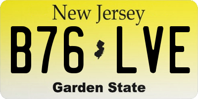 NJ license plate B76LVE