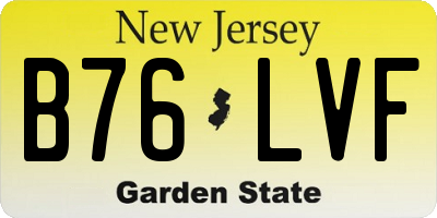 NJ license plate B76LVF