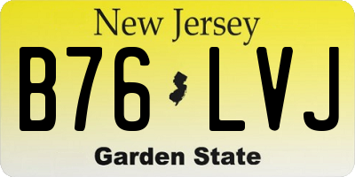 NJ license plate B76LVJ
