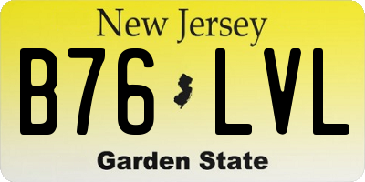 NJ license plate B76LVL