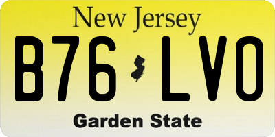 NJ license plate B76LVO