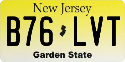 NJ license plate B76LVT