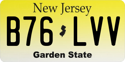 NJ license plate B76LVV