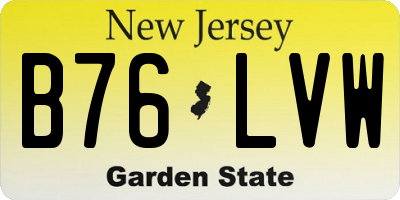 NJ license plate B76LVW