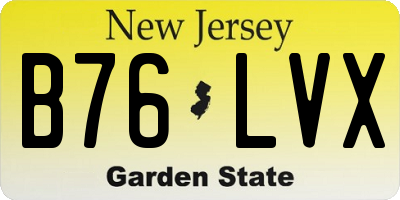 NJ license plate B76LVX