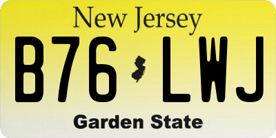 NJ license plate B76LWJ