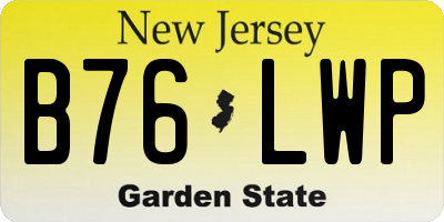 NJ license plate B76LWP