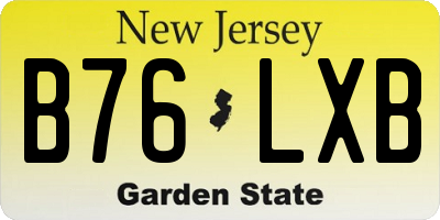 NJ license plate B76LXB