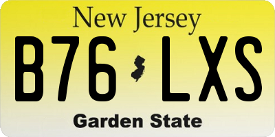 NJ license plate B76LXS