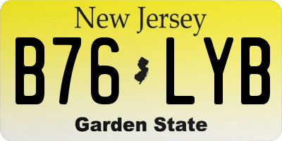 NJ license plate B76LYB