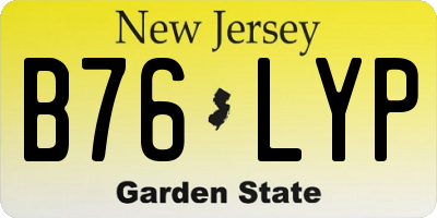 NJ license plate B76LYP