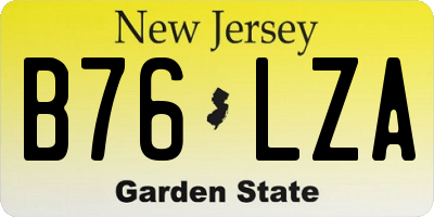 NJ license plate B76LZA