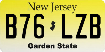 NJ license plate B76LZB