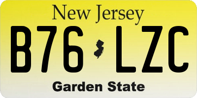 NJ license plate B76LZC