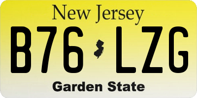 NJ license plate B76LZG