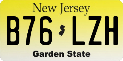 NJ license plate B76LZH