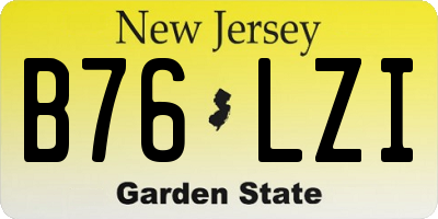 NJ license plate B76LZI