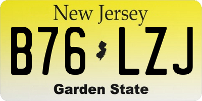 NJ license plate B76LZJ