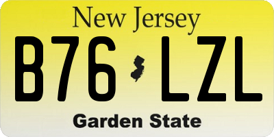 NJ license plate B76LZL