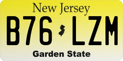 NJ license plate B76LZM