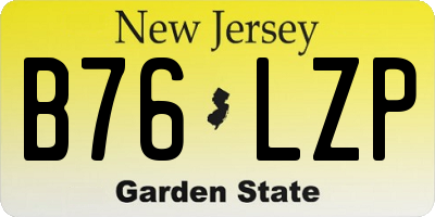 NJ license plate B76LZP