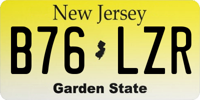 NJ license plate B76LZR