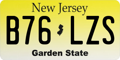 NJ license plate B76LZS