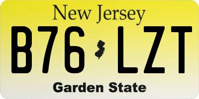 NJ license plate B76LZT
