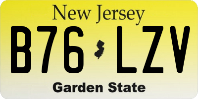 NJ license plate B76LZV