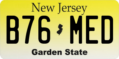 NJ license plate B76MED