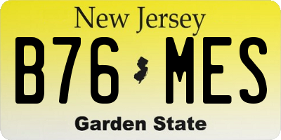 NJ license plate B76MES