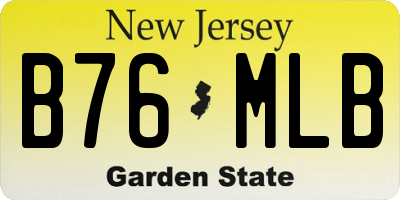 NJ license plate B76MLB