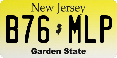 NJ license plate B76MLP