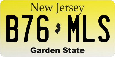 NJ license plate B76MLS