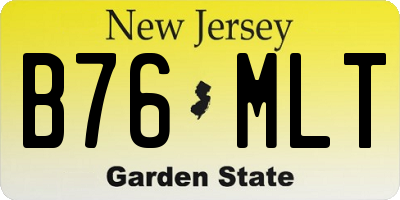 NJ license plate B76MLT