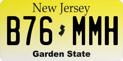 NJ license plate B76MMH