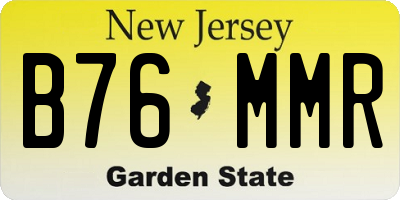 NJ license plate B76MMR
