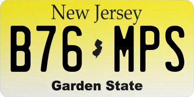 NJ license plate B76MPS