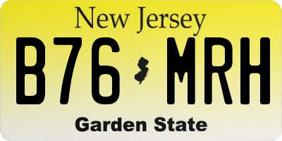 NJ license plate B76MRH