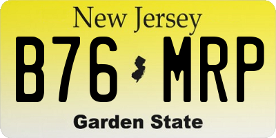 NJ license plate B76MRP