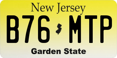 NJ license plate B76MTP