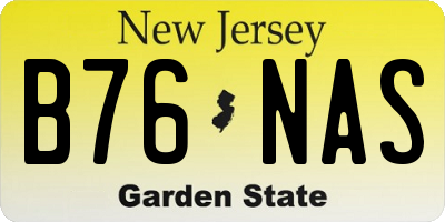 NJ license plate B76NAS