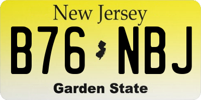 NJ license plate B76NBJ